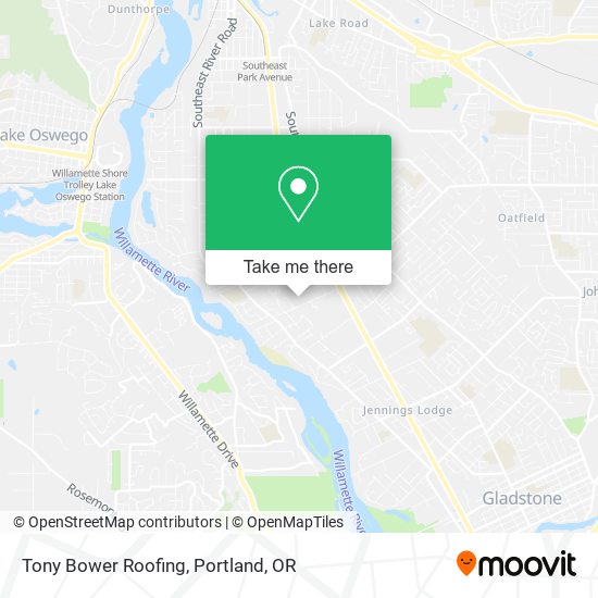 Mapa de Tony Bower Roofing