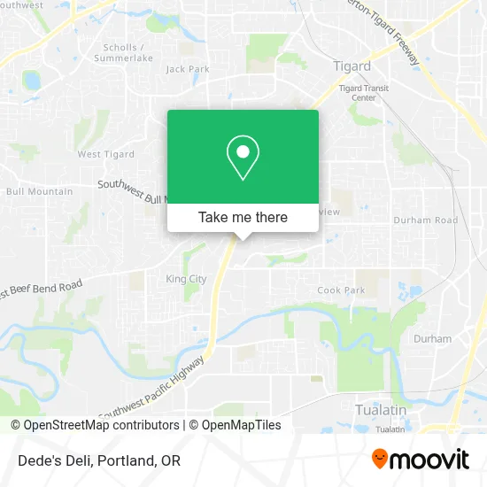 Dede's Deli map