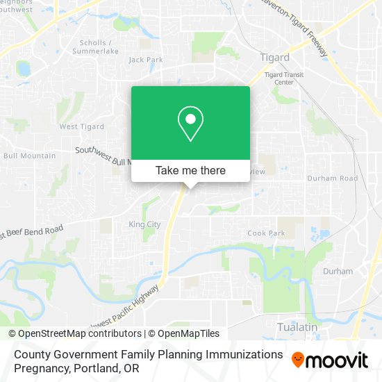 Mapa de County Government Family Planning Immunizations Pregnancy