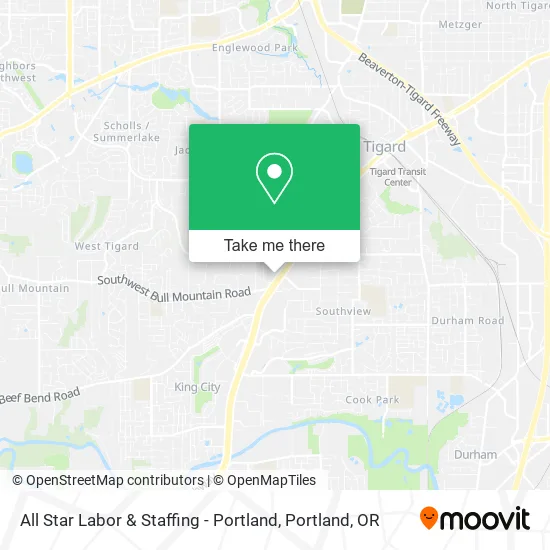 Mapa de All Star Labor & Staffing - Portland