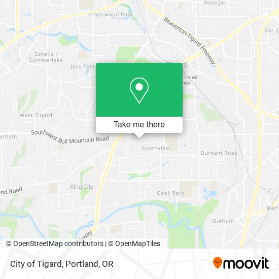 City of Tigard map