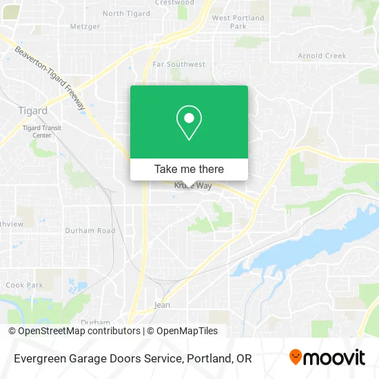 Evergreen Garage Doors Service map