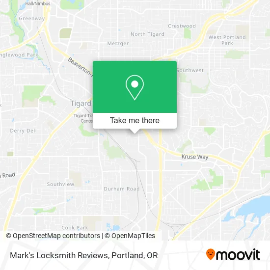 Mark's Locksmith Reviews map