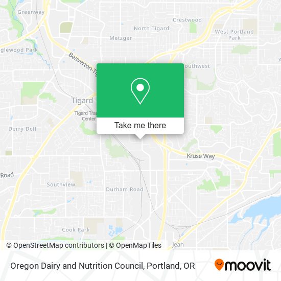 Oregon Dairy and Nutrition Council map