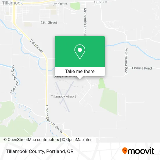 Tillamook County map