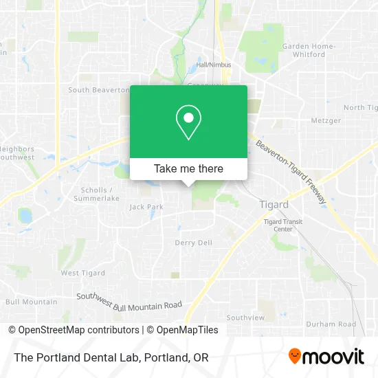 The Portland Dental Lab map