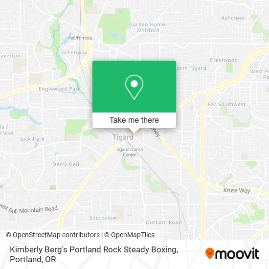 Kimberly Berg's Portland Rock Steady Boxing map