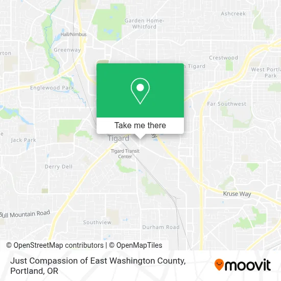 Just Compassion of East Washington County map