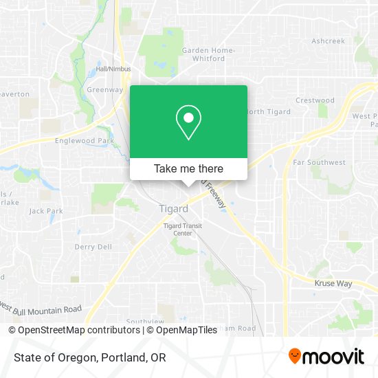 ¿Cómo llegar a State of Oregon en Tigard en Autobús, Tren ligero o Tren?