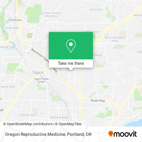 Oregon Reproductive Medicine map
