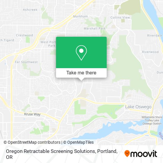 Oregon Retractable Screening Solutions map