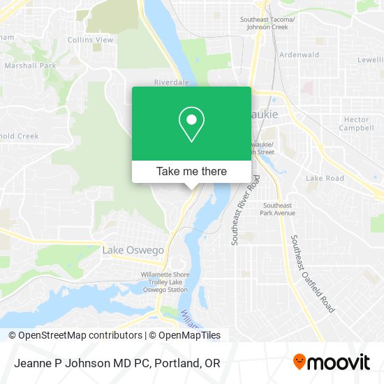 Jeanne P Johnson MD PC map