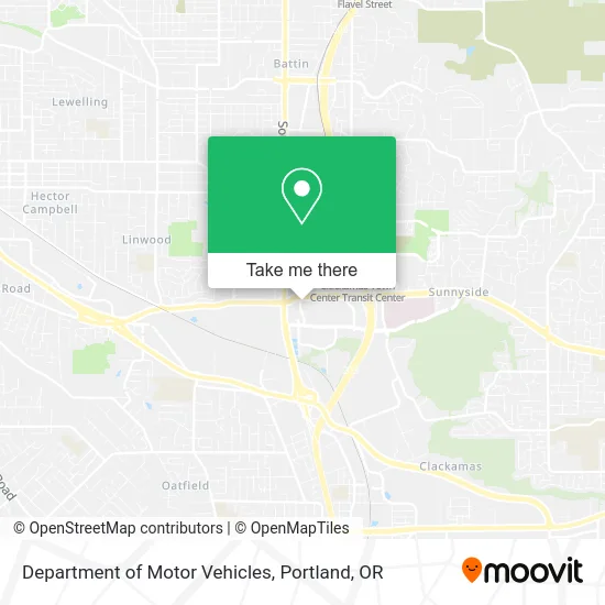 Department of Motor Vehicles map