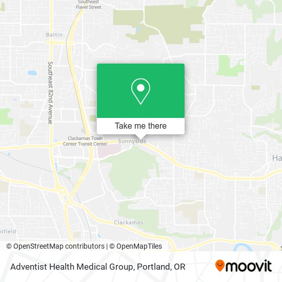 Mapa de Adventist Health Medical Group