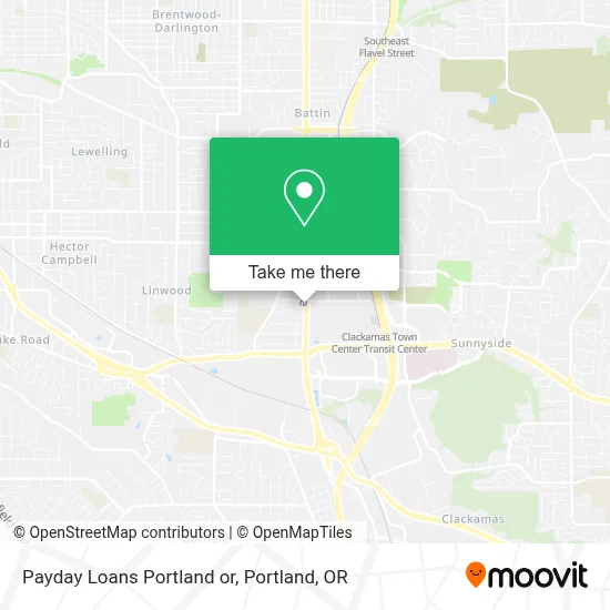 Payday Loans Portland or map