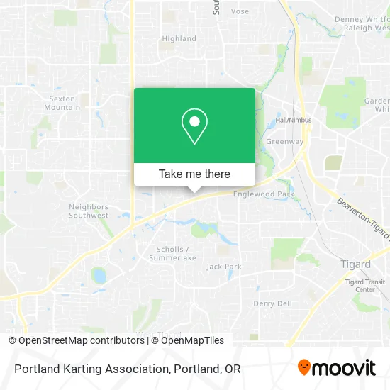 Portland Karting Association map