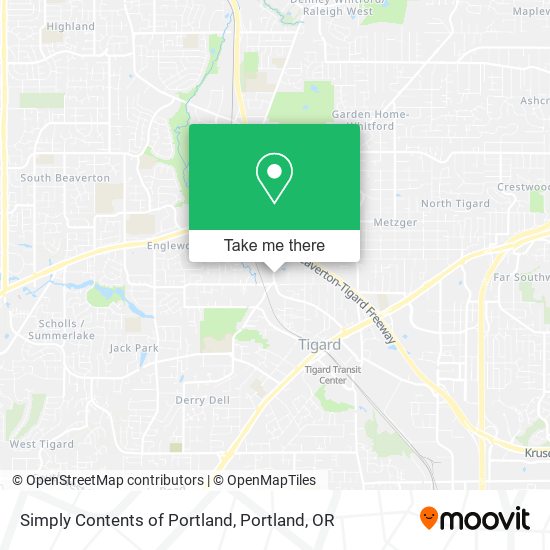 Simply Contents of Portland map