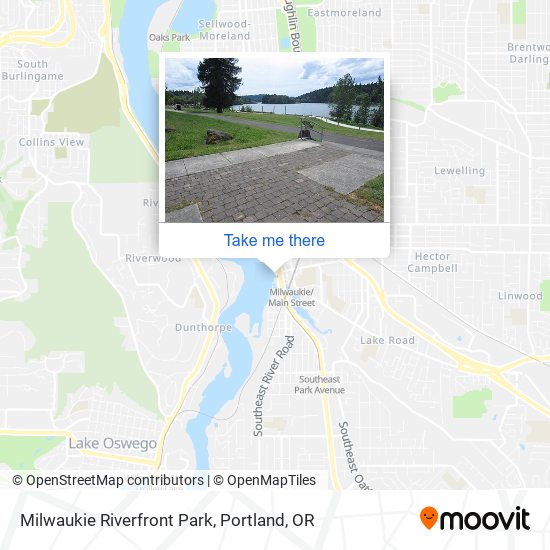 Milwaukie Riverfront Park map