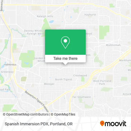 Spanish Immersion PDX map