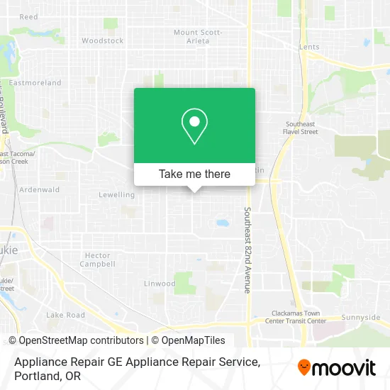 Appliance Repair GE Appliance Repair Service map