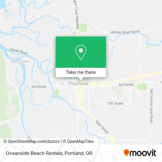 Oceanside Beach Rentals map