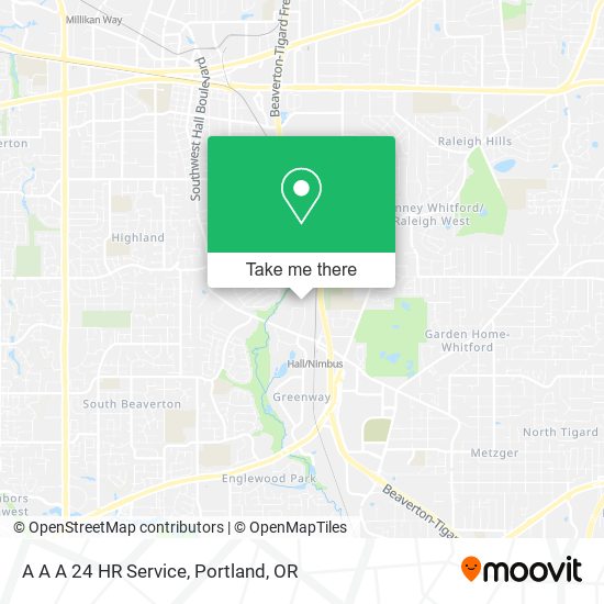 A A A 24 HR Service map