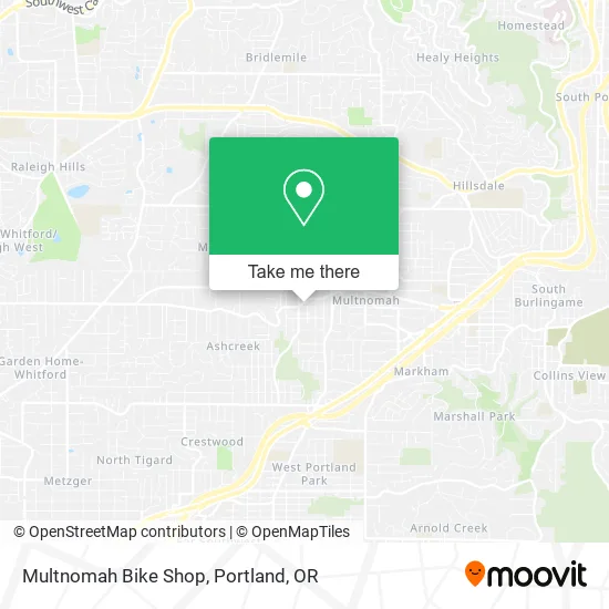 Multnomah Bike Shop map