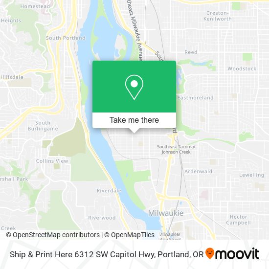 Mapa de Ship & Print Here 6312 SW Capitol Hwy