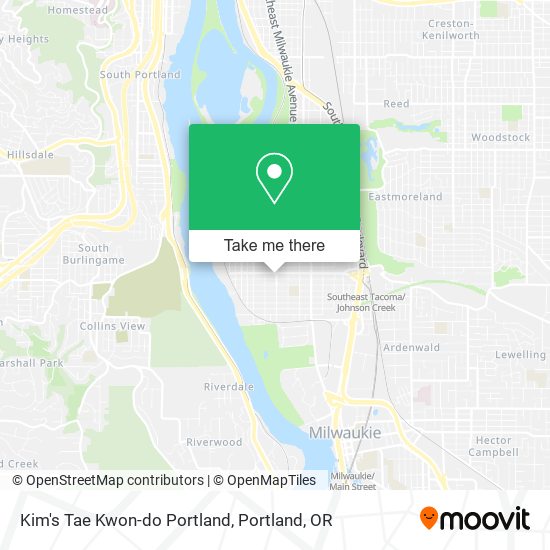 Mapa de Kim's Tae Kwon-do Portland