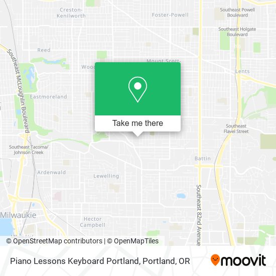 Mapa de Piano Lessons Keyboard Portland