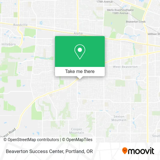 Beaverton Success Center map