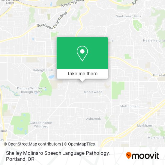 Shelley Molinaro Speech Language Pathology map