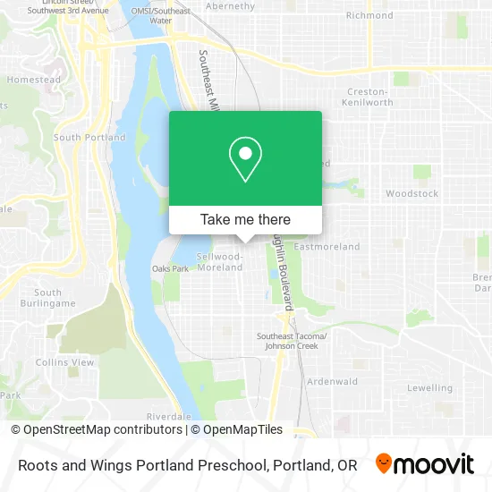 Roots and Wings Portland Preschool map