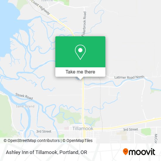 Ashley Inn of Tillamook map