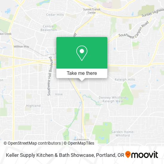Keller Supply Kitchen & Bath Showcase map