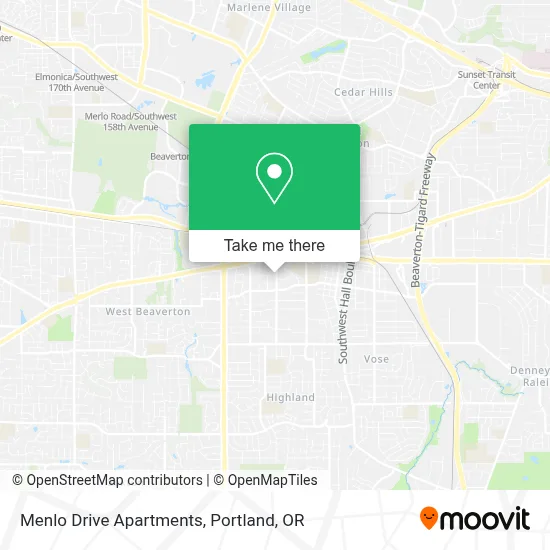 Menlo Drive Apartments map
