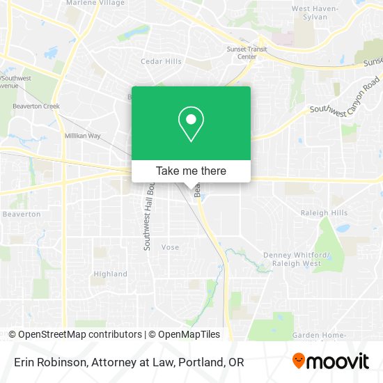 Erin Robinson, Attorney at Law map