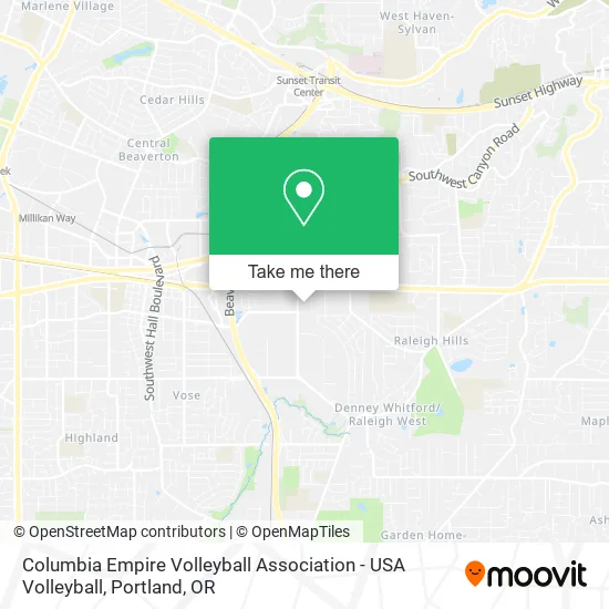 Mapa de Columbia Empire Volleyball Association - USA Volleyball