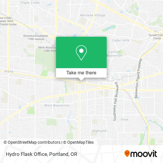 Mapa de Hydro Flask Office