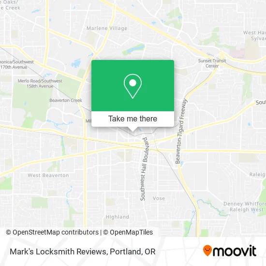 Mark's Locksmith Reviews map
