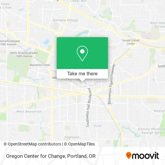 Mapa de Oregon Center for Change