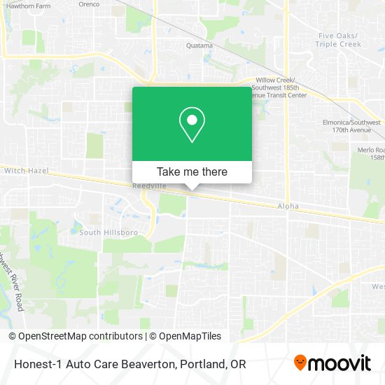Mapa de Honest-1 Auto Care Beaverton
