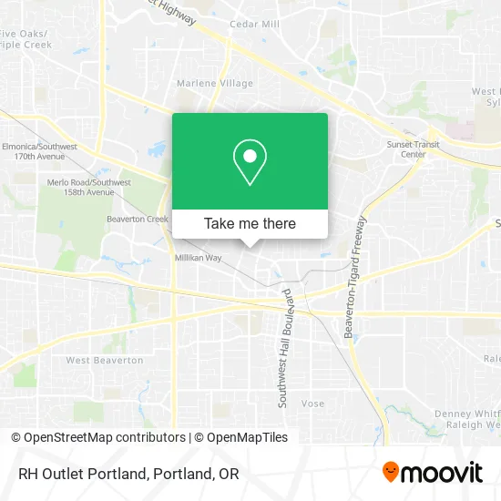 RH Outlet Portland map