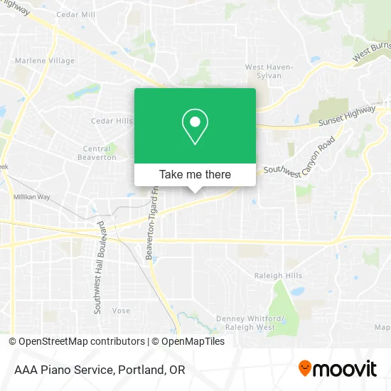 AAA Piano Service map