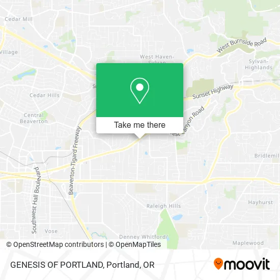 GENESIS OF PORTLAND map