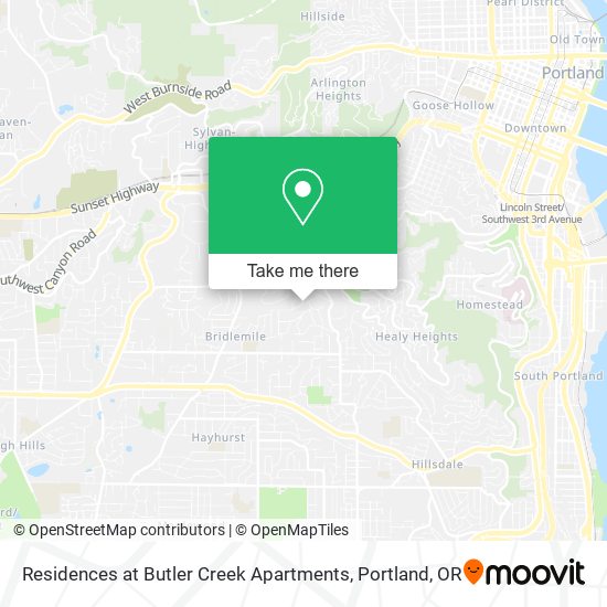 Residences at Butler Creek Apartments map