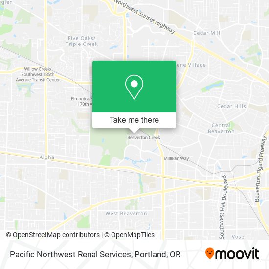 Mapa de Pacific Northwest Renal Services