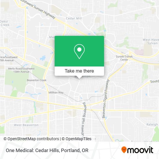 Mapa de One Medical: Cedar Hills