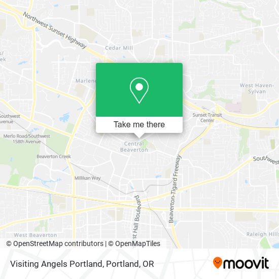 Visiting Angels Portland map