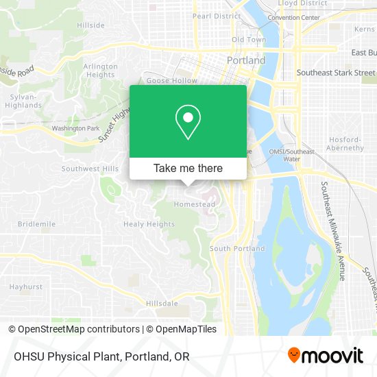 Mapa de OHSU Physical Plant